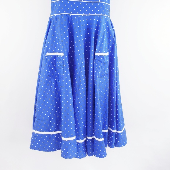 🚫SOLD🚫 Hell Bunny Vixen Blueberry Buckle Dress - Picture 3 of 6